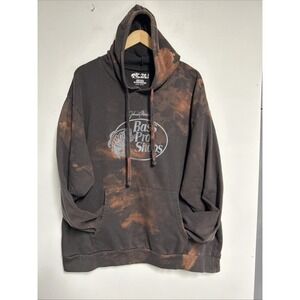 Bass Pro Shop Hoodie Mens 2XL Bleached Outdoor Fishing Grunge‎ Boho Streetwear